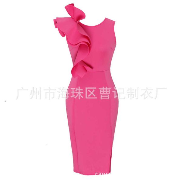 

dresses ruffle casual hip wrap nightclub drs 18106, Black;gray