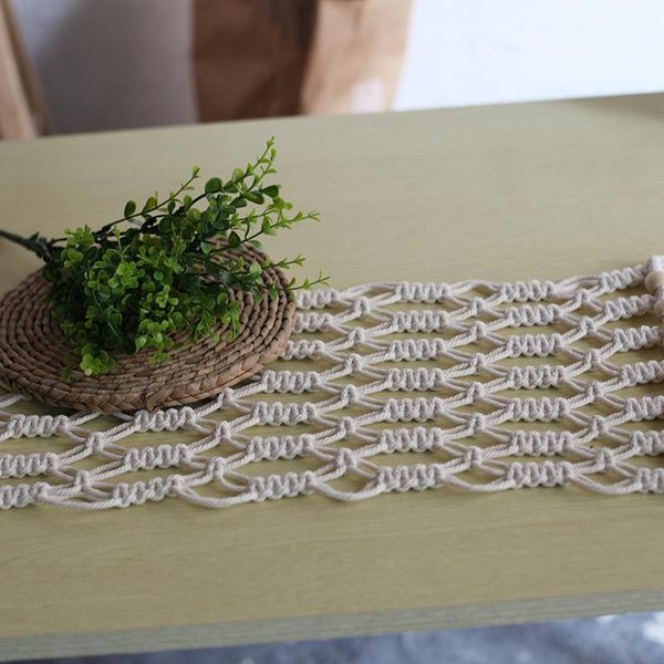 

table cloth nordic style tablehand-woven bedding wall decoration, living room wedding decoration runner decor aesthetic