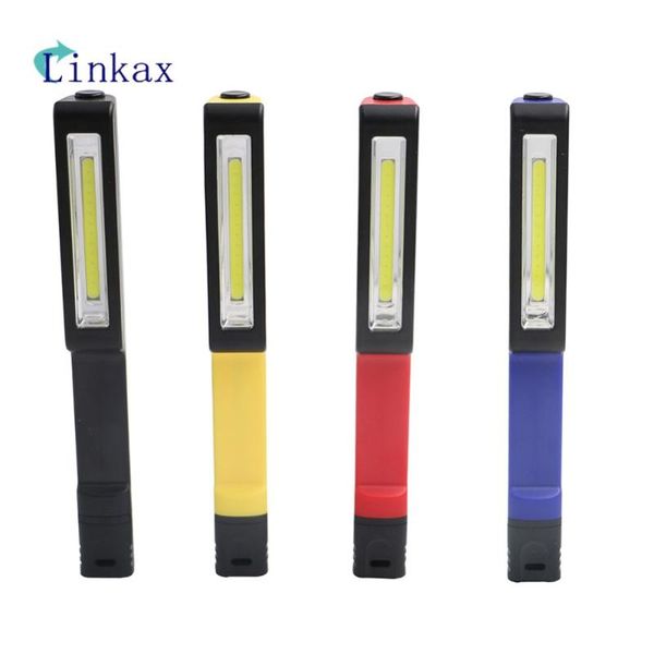 

multi-purpose mini cob led emergency working light magnet pocket clip-on super bright camping pen torch lamp flashlights torches