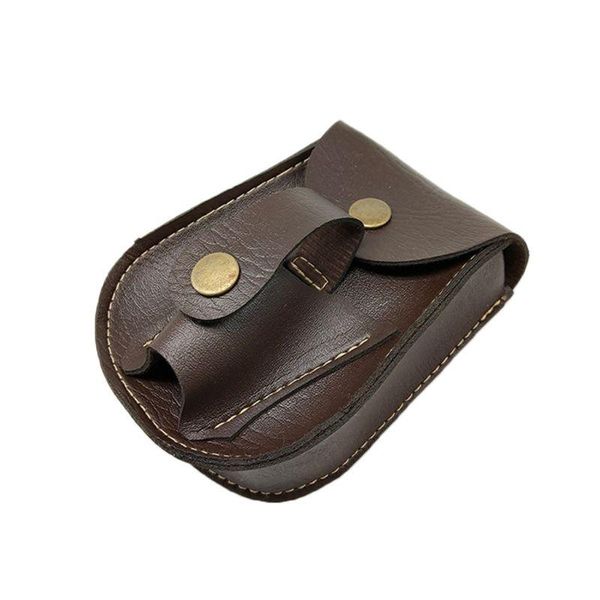 

waist bags handmade leather 2 in 1 hunting slings catapult steel balls bearings bag pouch case holder