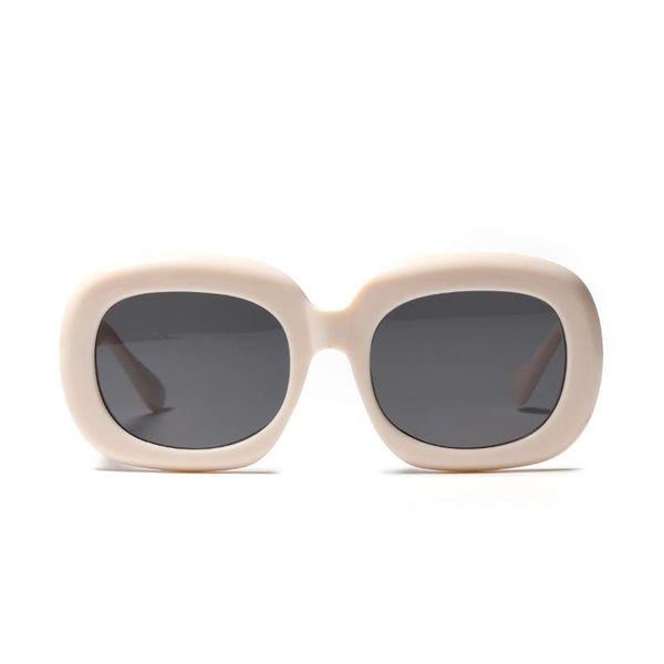 

fashion all-match classic men women sunglasses full frame glasses uv400, White;black