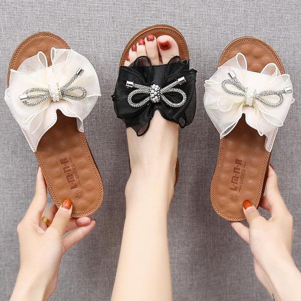 

slippers low pu hoof heels fabric basic tpr, Black