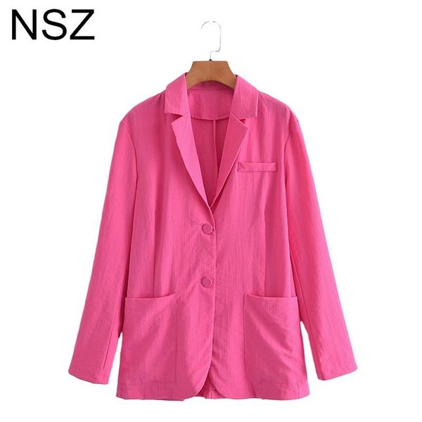 

women's suits & blazers nsz women oversized blazer 2021 autumn large size loose casual suit jacket ladies coat, White;black