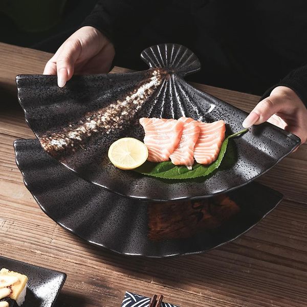 

dishes & plates novelty japanese sector plate steak western ceramic household porcelain tableware bowls and