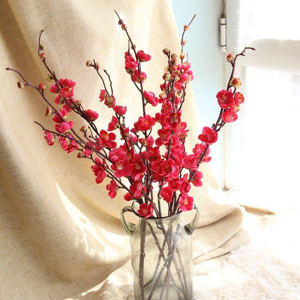 

decorative flowers & wreaths artificial cherry blossom bridal decor bouquet silk fake decoration wedding diy