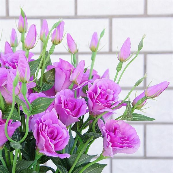 

artificial bright 6 platycodon flowers fresh gentian home decoration wedding handmade arrangement decorative & wreaths