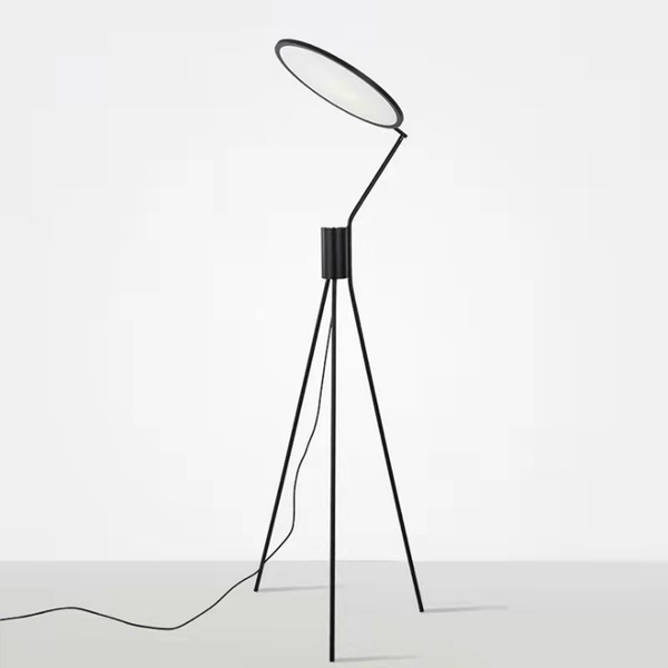 

floor lamps nordic simple black iron disc acrylic dimming lamp bedroom living room study lighting led warm white decoration fixture