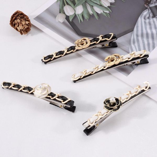 

barrettes hairpin korean accessories metal traceless side clip headdress female, Golden;silver