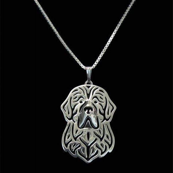 

pendant necklaces women's jewelry metal pet lovers foundland dog drop, Silver