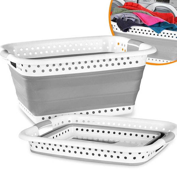 

collapsible laundry basket space saving folding cloth washing storage container jw bags