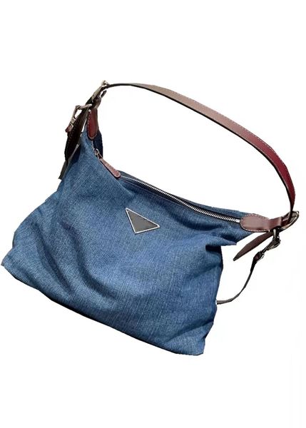 

designer shoulder bag women's waterproof cloth black denim blue bag