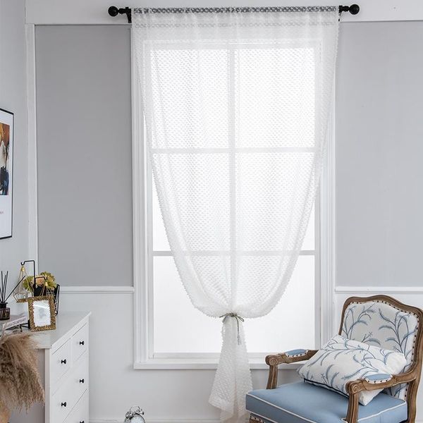 

curtain & drapes nordic tassel curtains modern lily window treatment white voile for home living room bedroom decor tulle
