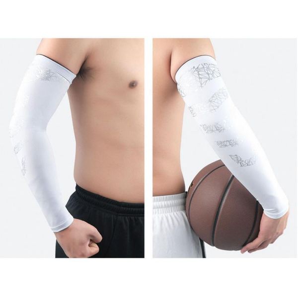 

elbow & knee pads ourpgone basketball sport arm sleeve armguards quick dry uv protectin running support fitness pad cycling, Black;gray