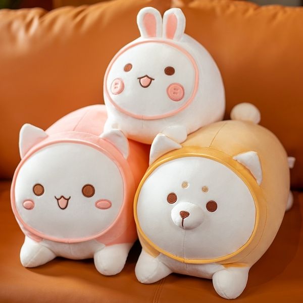 

cute japanese fat house cat soft cute lying on the chaigou bed sleeping pillow children's rabbit doll
