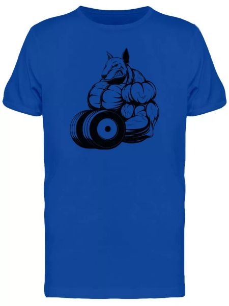 

Strong Dog With Barbell Men's Tee -Image by Shutterstock, White;black