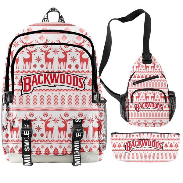 

backpack 3d backwoods merry christmas school bags 3 piece set backpacks boys girls teenager lapoxford waterproof