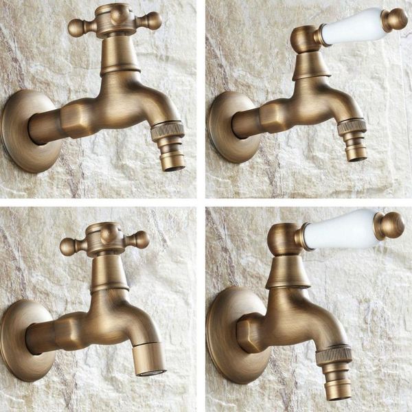 

bathroom sink faucets antique brass single handle washer faucet wall mounted laundry kitchen mop water tap washing machine aavx001
