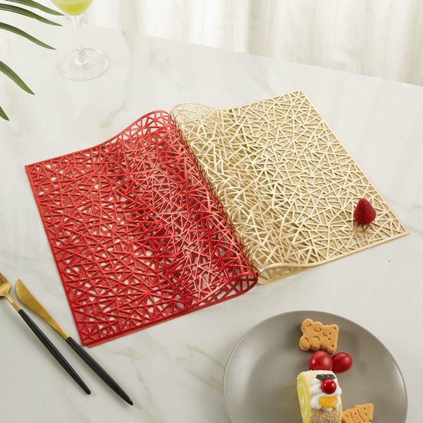 

square gilded dining mat thermal insulation l light luxury gold western decorative