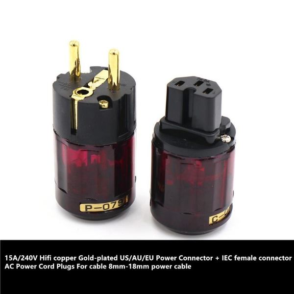 

smart power plugs us/au/eu connector + iec female ac cord for cable 8mm-18mm