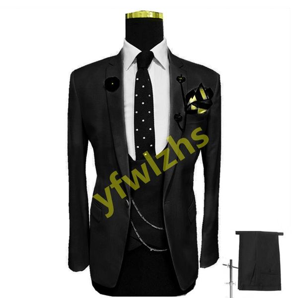

handsome one button groomsmen notch lapel groom tuxedos men suits wedding/prom blazer ( jacket+pants+vest+tie) b501 men's & blazers, White;black