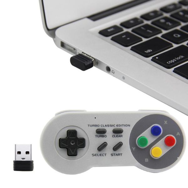 

game controllers & joysticks snes mini 2.4g wireless gamepads classic super host controller pc handle gaming accessories