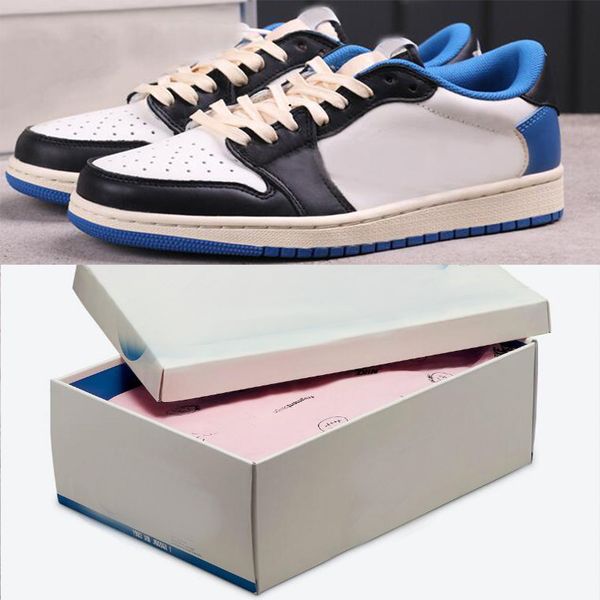 

with box fragment x 1 low og basketball shoes travis 1s sail black military blue shy pink womens outdoor sneakers cactus mens sport trainers
