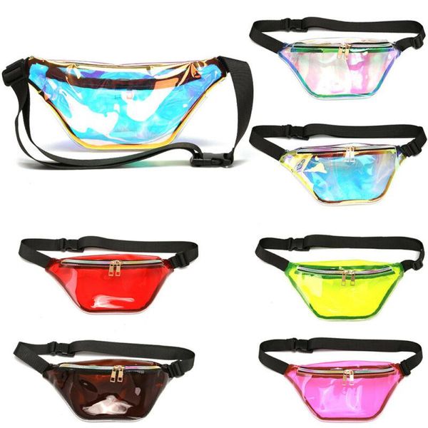 

noenname sequin women laser waist bag fanny pack running zip belt money pouch holiday bags