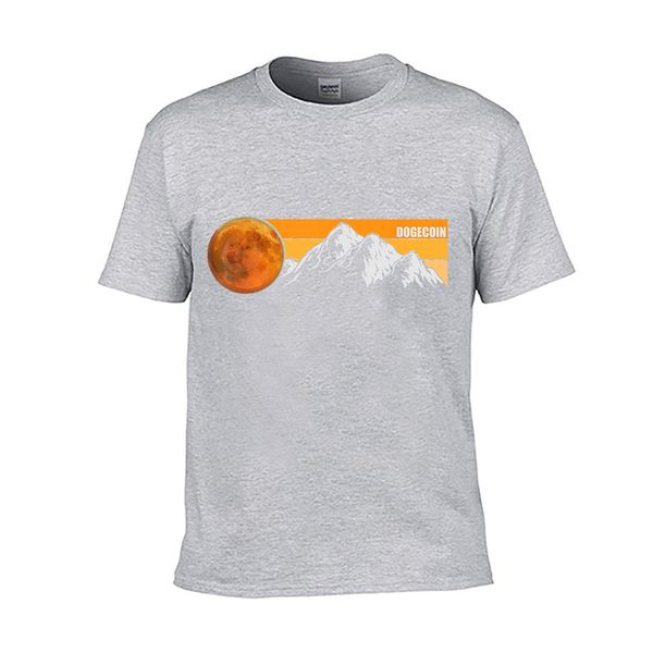 

men's t-shirt tees 2021 summer mountain dogecoin tide brand large size short sleeve, White;black
