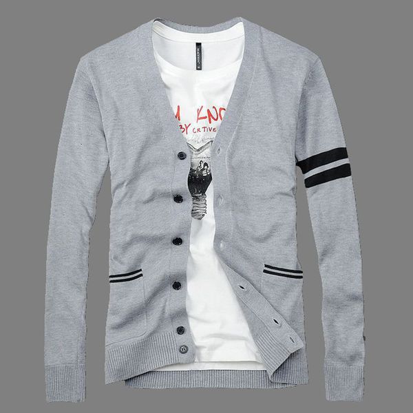 

sweaters knit star same men's v-neck cardigan simple and fashionable sweater coat fashion wear, White;black