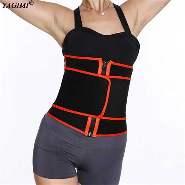 

women's shapers yagimi waist trainer women slimming weight lose body shaper corset sweat belt shaping neoprene cincher curve fajas, Black;white