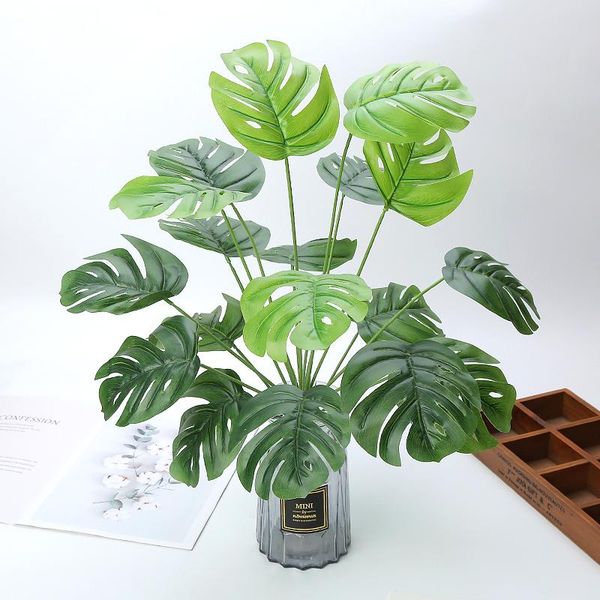 

branch good quality tree monstera leaf artificial plant for home indoor and outdoor decoration decorative flowers & wreaths