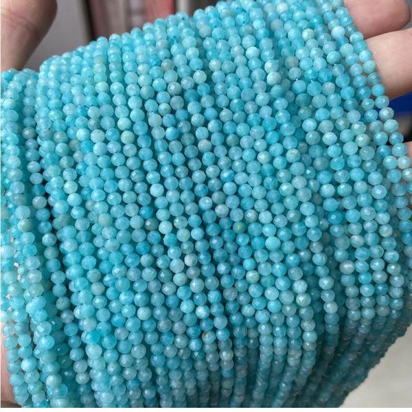 

other natural amazonite faceted round seed beads hand cut loose small bead women diy perles bracelet necklace