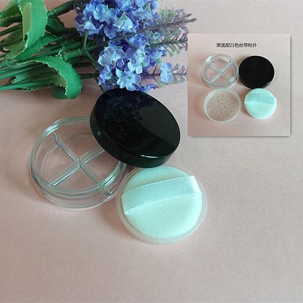 

storage bottles & jars 10pcs travel makeup container cosmetic sifter portable plastic powder box empty loose pot with puff jar
