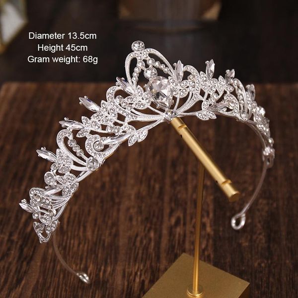 

hair clips & barrettes bridal crown headwear rhinestones inlaid retro headdress luxury alloy wedding birthday accessories for female ml, Golden;silver
