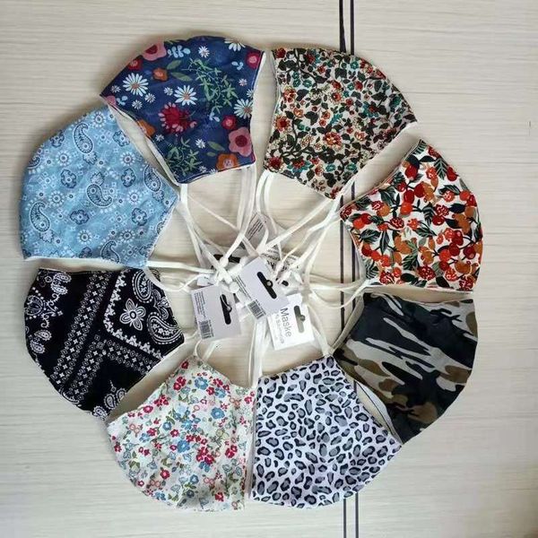 

three small flower two layer cloth wash daily cotton mask