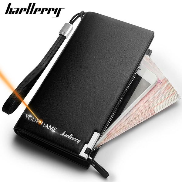 

baellerry men portfolios classic long style cardholder male portfolio quality rits great capacity grand brand luxury portfolio for men, Red;black