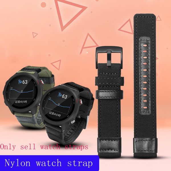 

watch bands 22mm 24mm canvas nylon genuine leather watchband for jeep wrangl guide to jpw646 samurai band wrist strap, Black;brown