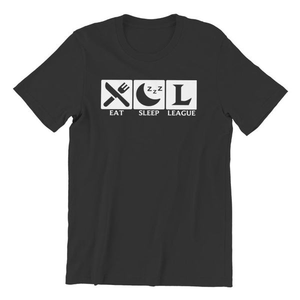 

men's t-shirts eat sleep league clothes aot hip hop tshirt kawaii t-shirt 129775, White;black