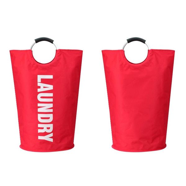 

storage bags foldable laundry basket dirty clothes bag with alloy handle waterproof oxford toy cloth organizer