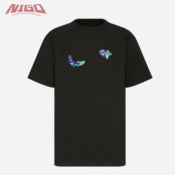 

men's polos nigo dr 21ss short sleeve t-shirt #nigo122, White;black