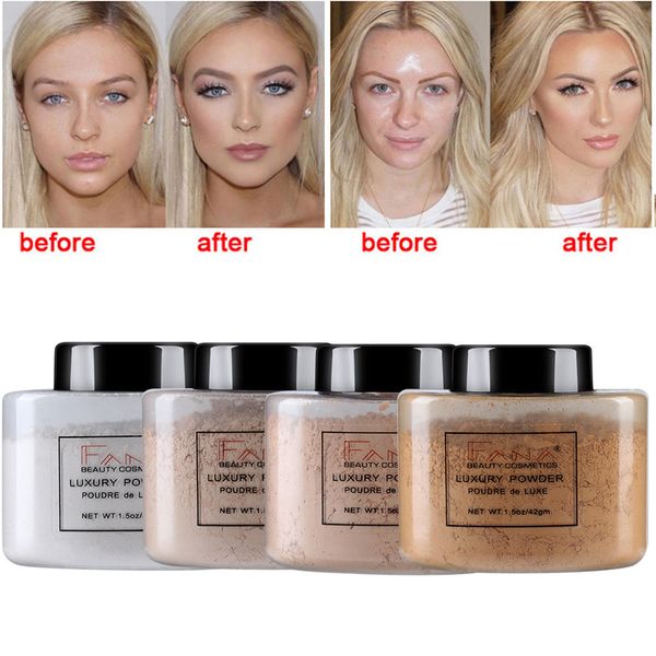 

maquillage fana 42g oil control loose powder mineral long lasting setting makeup face highlighter concealer beauty foundation pressed