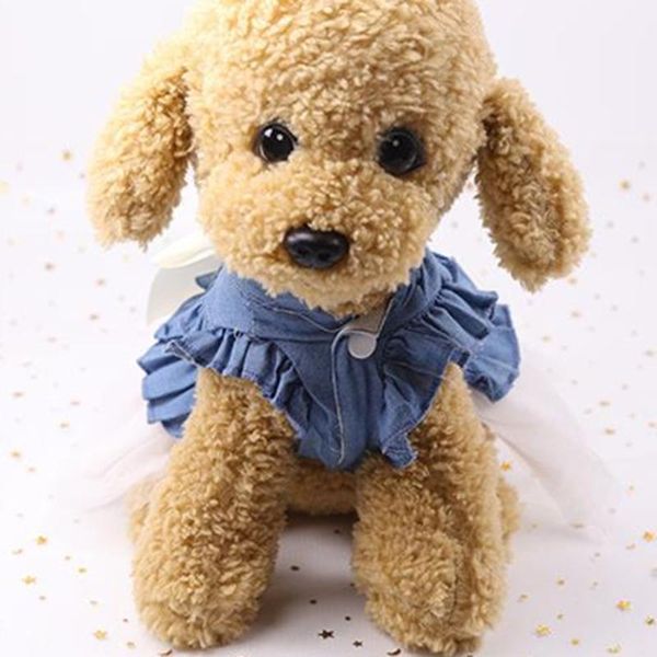 

dog apparel denim dress jeans dresses spring pet clothes small puppy chihuahua yorkies teddy clothing