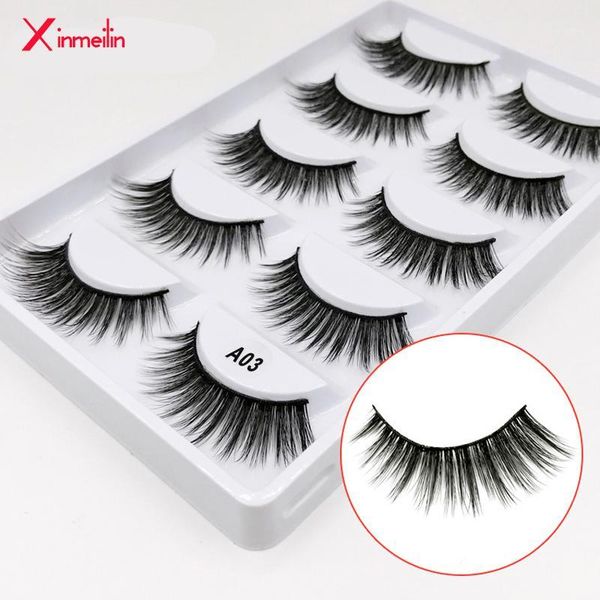 

pairs 3d faux mink false eyelashes natural long individual thick fluffy dramatic makeup fake wholesale lashes a031
