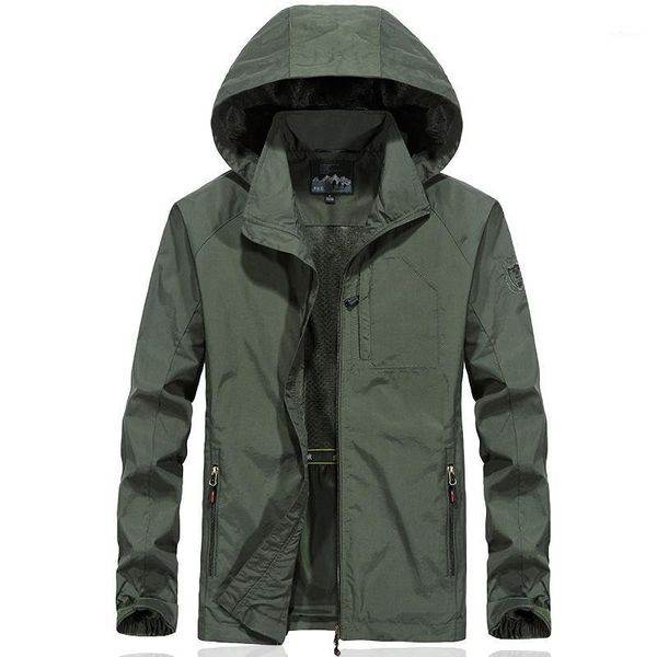 

men's jackets outwear waterproof military jacket men plus size spring autumn windbreaker quick dry mens breathable hooded coats, Black;brown