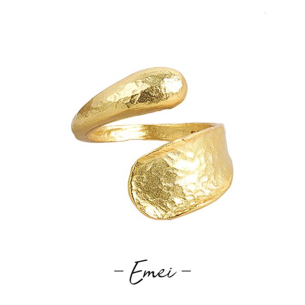 

korean personalized gold, silver, tin foil, paper pattern, water drop geometric female irregular concave convex ring, open hand, Black