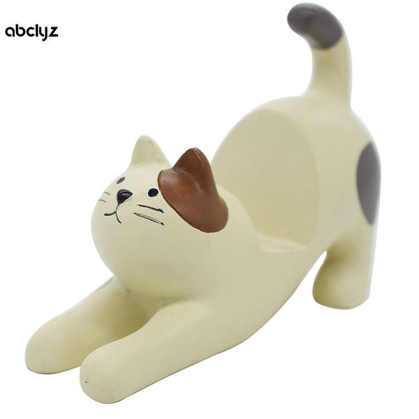 

cell phone mounts & holders holder desk resin mini portable mobile durable deskstand lazy bracket 3d cartoon cat shape cute decorative a