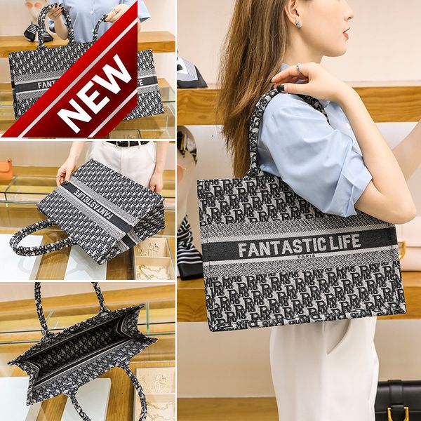 

2022 new d-net red star same embroidery women's tote shopping bag portable commuting