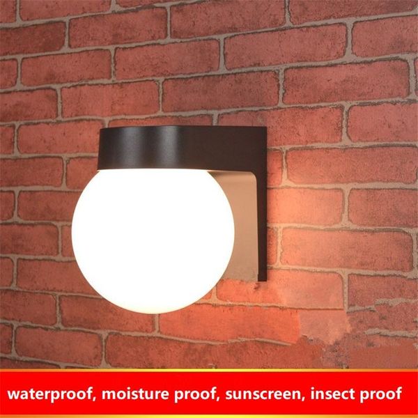 

wall lamp outdoor waterproof led e27 simple modern balcony corridor stairs aisle garden ball sconce home lighting luminaria