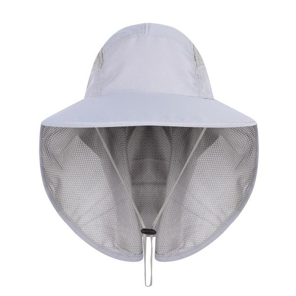 

fishing cap with waterproof sunshade chin ear neck flap cover double layer breathable folding sportswear p outdoor hats, Black;white