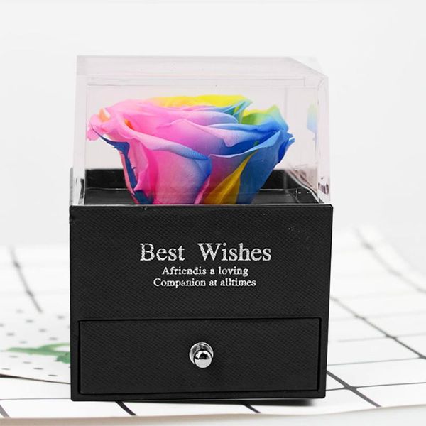 

gift wrap fake flower box acrylic artificial organizer decoration jewelry storage holiday